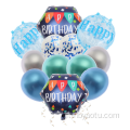 Ballione in lattice di buon compleanno set di palloncini in lattice